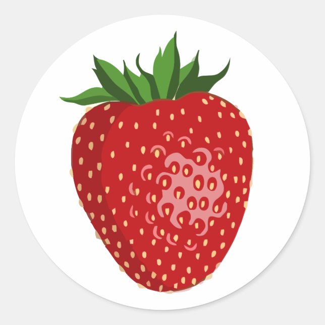 Enveloppe Sticker fraise rouge Sceaux fraises (Devant)