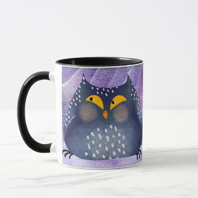 "Enveloppement amusant de la Mug de Chouette - mig (Gauche)