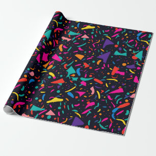 Enveloppement de papier cadeau Confetti style anné