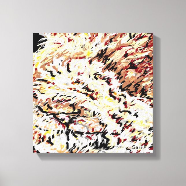 Enveloppement de toile / Lion en consternation par (Recto)