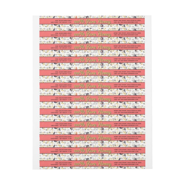 Enveloppement Floral Léger autour du Étiquette de  (Feuille)