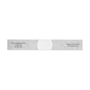 Envelopper de dentelle grise autour du Étiquette d
