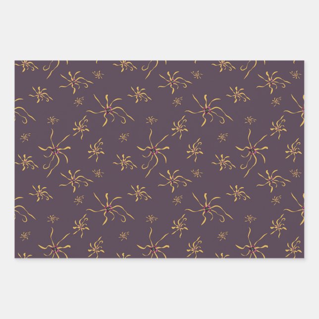 Envelopper les feuilles de papier avec des fleurs  (Devant)