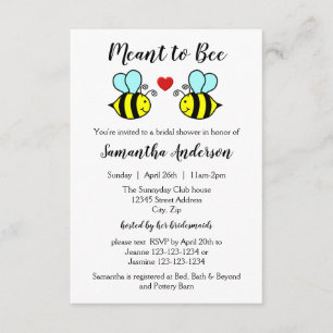 Envie d'abeilles - Invitation à la douche nuptiale