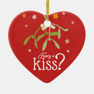 Envie d'un baiser de Noël mistletoe ornement