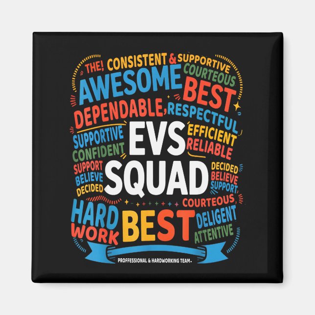 Environmental Services Squad Week Appreciation Fun Magnet (Vorne)