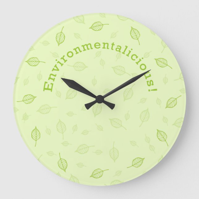 Environmentalicious Große Wanduhr (Vorderseite)