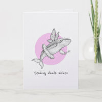 Envoi de vœux de baleine carte de vœux punny
