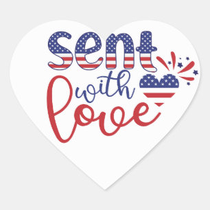 Envoyé Avec Amour Stickers Patriotique
