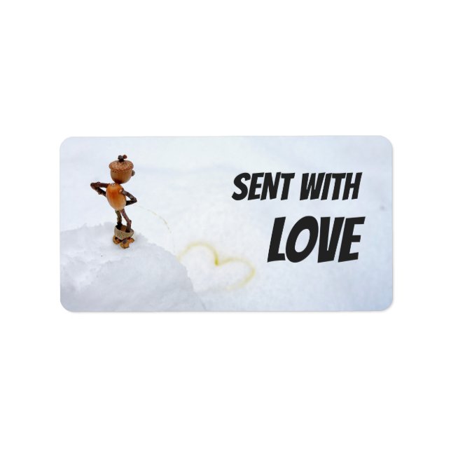 Envoyé avec étiquette de livraison d'amour pour la (Devant)