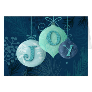 Envoyer Joy avec cette carte de vacances bleu ton