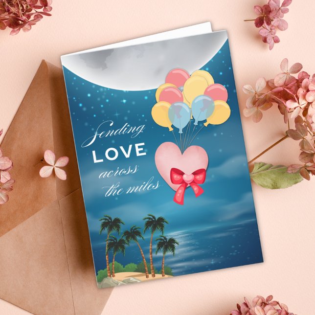 Envoyer l'amour à travers les miles Carte de voeux (Créateur téléchargé)