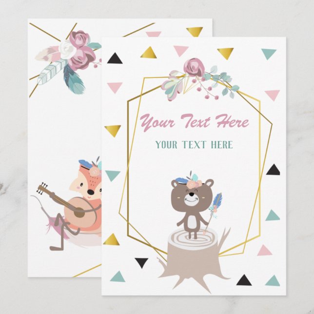 Envoyez N'Importe Quelle Invitation Événement (Devant / Derrière)