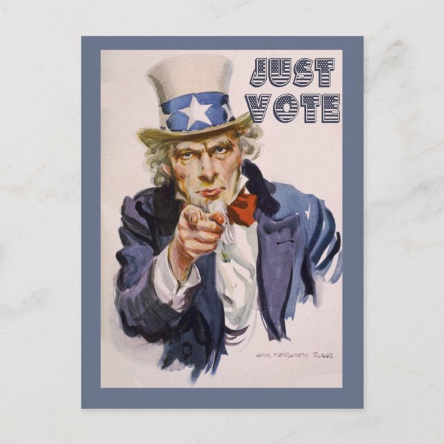 ENVOYEZ SIMPLEMENT des CARTES POSTALES "Oncle Sam" (Devant)