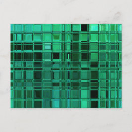 Envy Green Pattern Mosaik Tile Art Postkarte