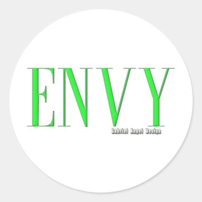 Envy-Logo Runder Aufkleber (Vorderseite)
