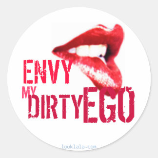 Envy my Ego Runder Aufkleber