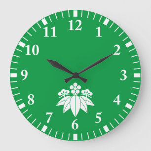 Enzian-Stil Kiefern-Bambus-Ume Große Wanduhr