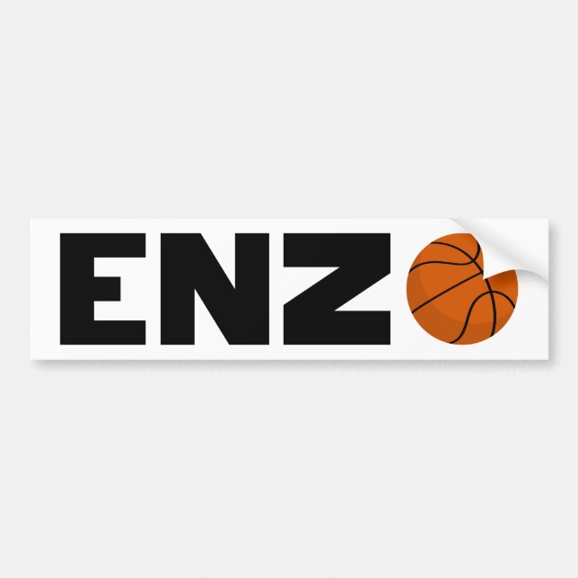 Enzo Basketball Autoaufkleber (Vorne)
