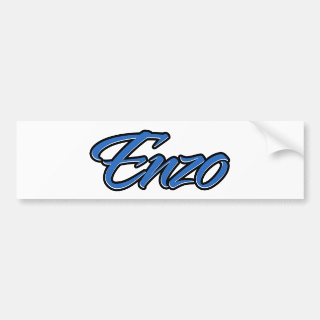 Enzo Name blue Aufkleber Sticker Autoaufkleber (Vorne)
