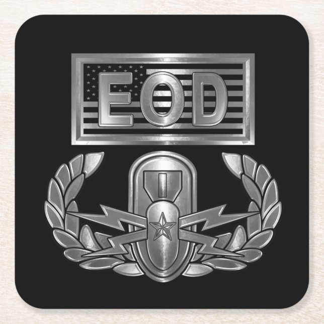 EOD "MASTER BLASTER" RECHTECKIGER PAPPUNTERSETZER (Vorderseite)