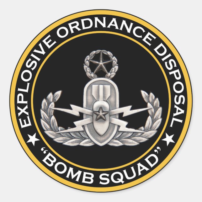 EOD Master Bomb Squad Runder Aufkleber (Vorderseite)