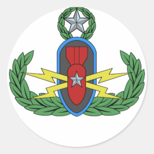 Eod-VorlagenAbzeichen-Aufkleber Runder Aufkleber
