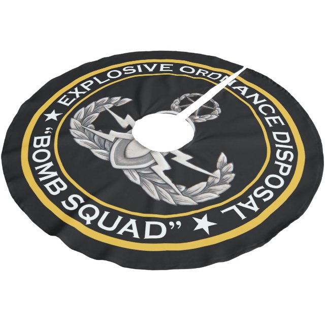 Eod-VorlagenBombengeschwader Polyester Weihnachtsbaumdecke (Schrägansicht)