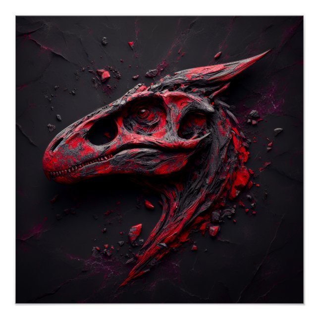 Eons in Crimson-Kohle - das Genie der KI Poster (Vorderseite)