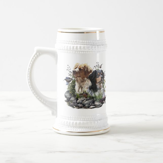 Epagneul Breton, Bretagne Spaniel Bierglas (Links)