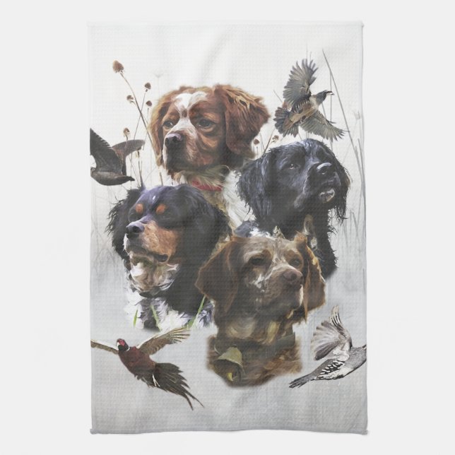Epagneul Breton, Bretagne Spaniel Geschirrtuch (Vertikal)