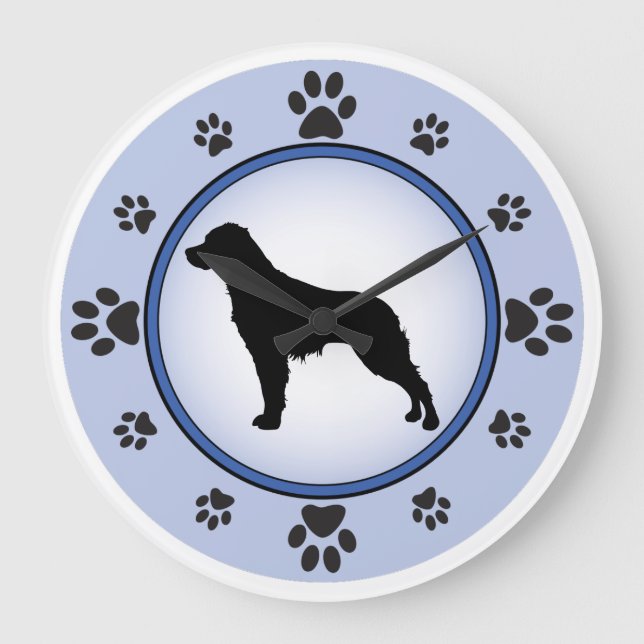 Epagneul Breton French Brittany Spaniel Große Wanduhr (Vorderseite)