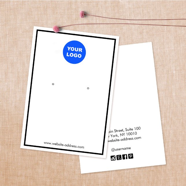 Épais Bordure Blanc Ajouter Logo Écran d'oreille (Créateur téléchargé)