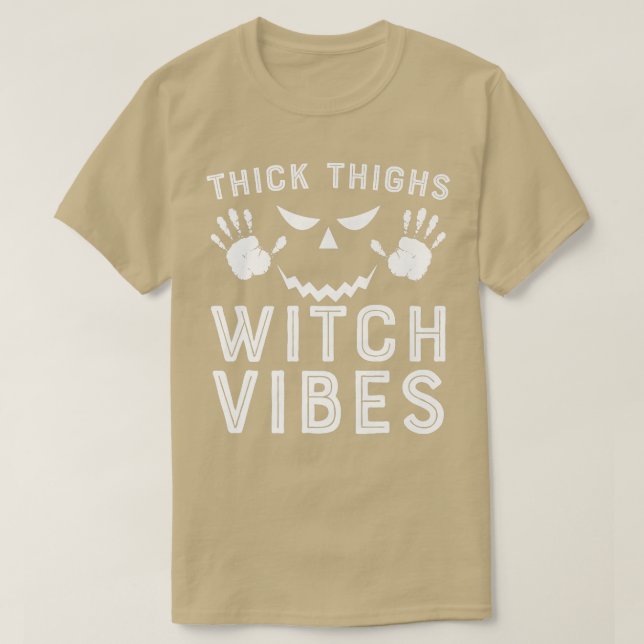 Épais cuisses Vibes sorcières Premium T-shirt (Design devant)