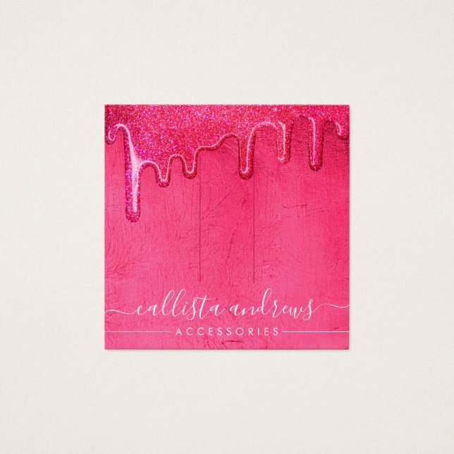 Épaisseur Parties scintillant rose néon Lecteurs É (Devant)