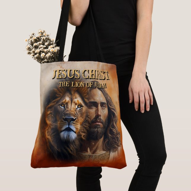 Épaule Sac fourre-tout Jésus Christ Lion De Juda (De près)