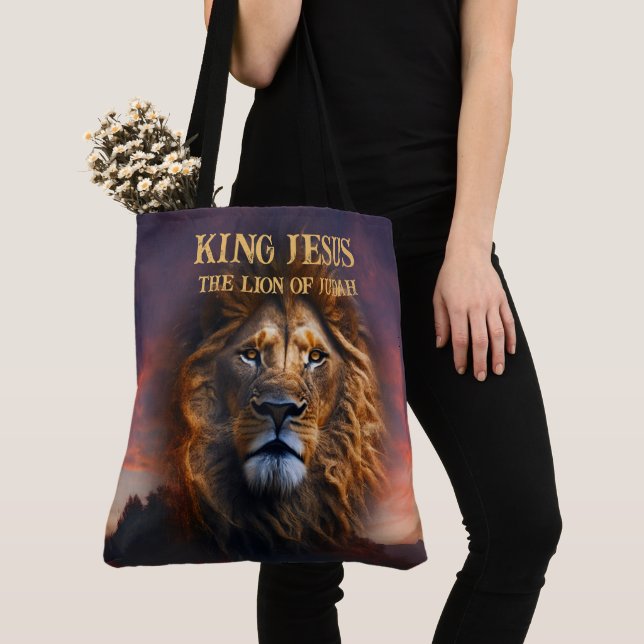 Épaule Sac fourre-tout Roi Jésus Lion De Juda (De près)