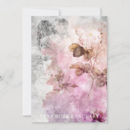 *~* Ephemera AR26 UAWG QR Vintage Wedding Einladung