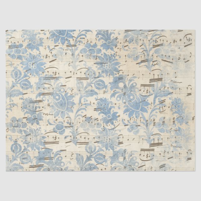 Ephemera Blue Paper Series Design 12 Seidenpapier (Vorderseite)
