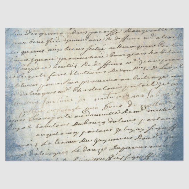 Ephemera Blue Paper Series Design 7 Seidenpapier (Vorderseite)