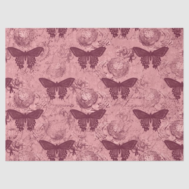 Ephemera Burgundy Paper Series Design 16 Seidenpapier (Vorderseite)