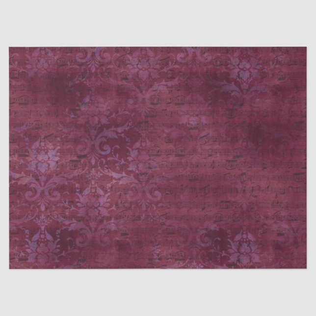 Ephemera Burgundy Paper Series Design 1 Seidenpapier (Vorderseite)
