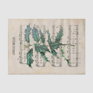 Ephemera Christmas Song Jingle Bell Decoupage Seidenpapier