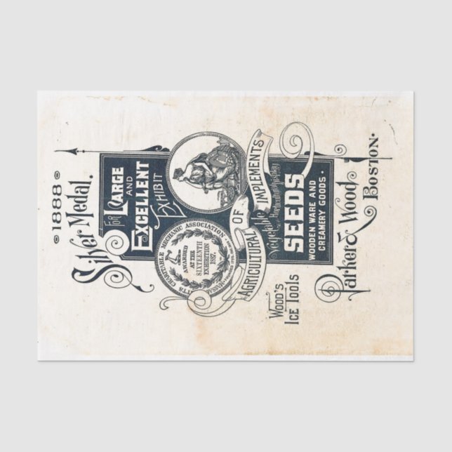 Ephemera Decoupage Seidenpapier (Vorderseite)