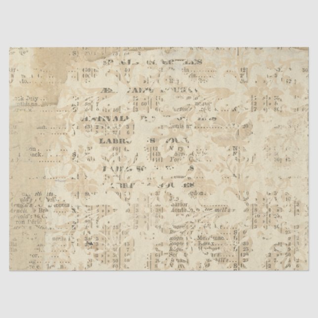 Ephemera Distressed Paper Series Design 17 Seidenpapier (Vorderseite)