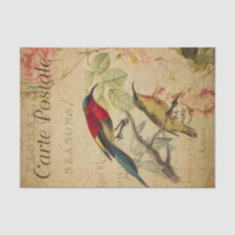 Ephemera farbenfrohe Sonnenvögel Malerei Decoupage Seidenpapier