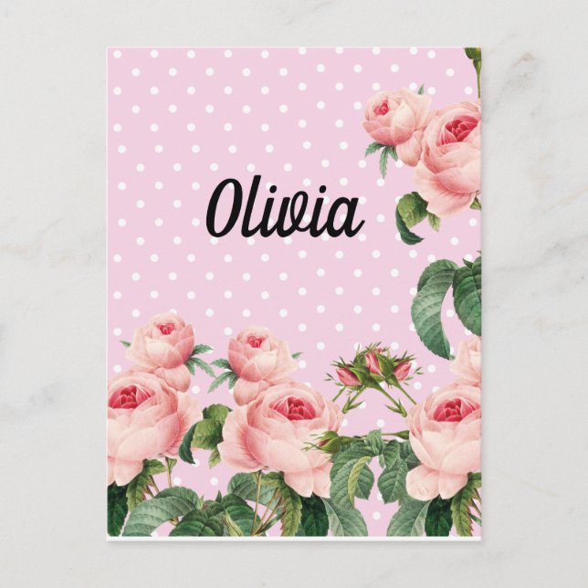 Ephemera floral bouquet vibrant color postkarte (Vorderseite)