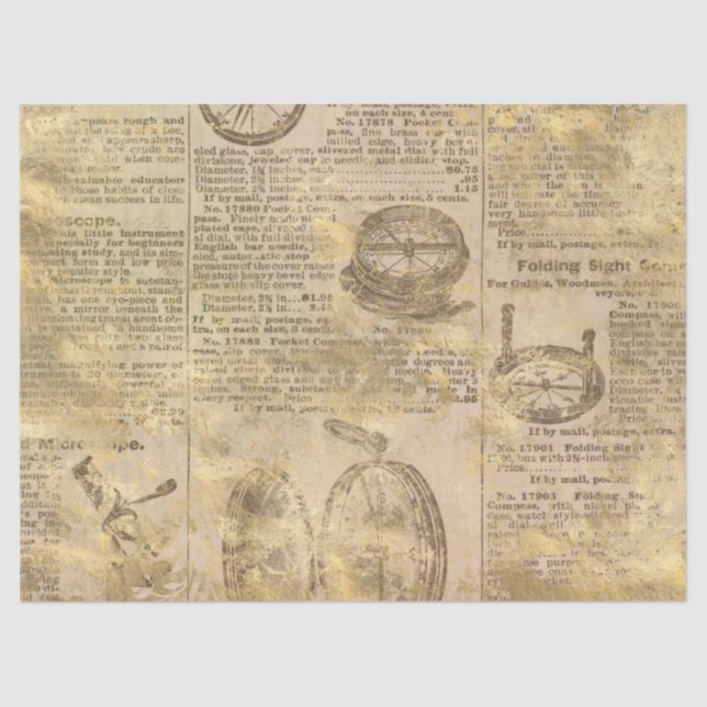 Ephemera Gold Paper Series Design 16 Seidenpapier (Vorderseite)