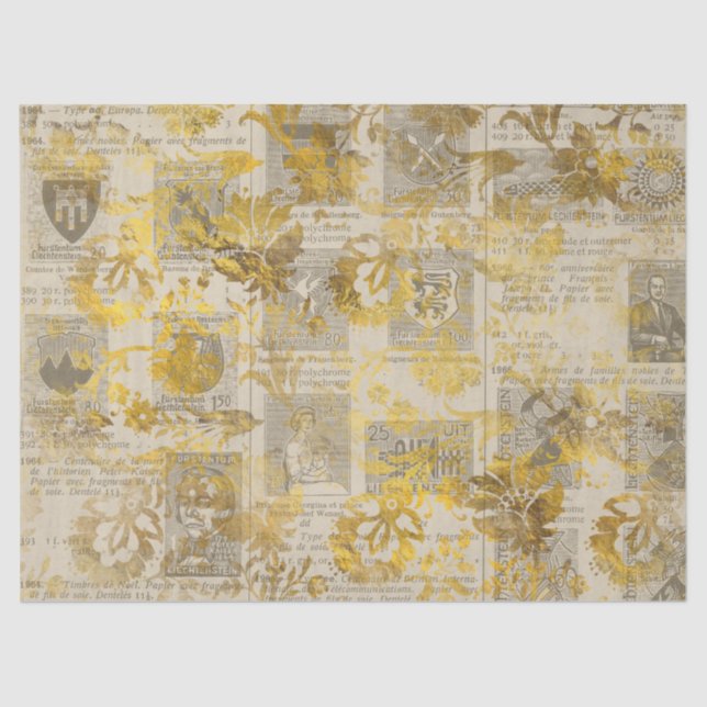 Ephemera Gold Paper Series Design 1 Seidenpapier (Vorderseite)