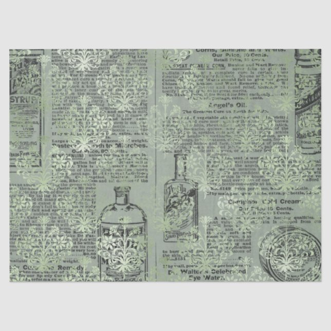 Ephemera Green Paper Series Design 4 Seidenpapier (Vorderseite)